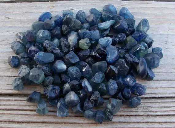 Raw Sapphire,rough Sapphire,september Birthstone,blue Sapphire,raw Crystals,gems Rocks Stones,crystal Healing,wicca Wiccan,pagan Shaman