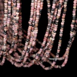 Shop Rhodonite Beads! 2mm Haitian Flower Red Rhodonite Gemstone Round 2mm Loose Beads 16 inch Full Strand (90113947-107 – 2mm A) | Natural genuine beads Rhodonite beads for beading and jewelry making.  #jewelry #beads #beadedjewelry #diyjewelry #jewelrymaking #beadstore #beading #affiliate #ad