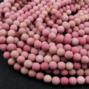 Matte Natural Pink Petrified Rhodonite Beads 4mm 6mm 8mm 10mm Round Beads Earthy Pink Gemstone Beads 15.5" Strand | Natural genuine round Rhodonite beads for beading and jewelry making.  #jewelry #beads #beadedjewelry #diyjewelry #jewelrymaking #beadstore #beading #affiliate #ad