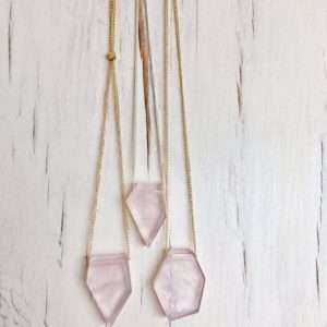 Rose Quartz Necklace Rose Quartz Jewelry Gemstone Necklace | Natural genuine Rose Quartz necklaces. Buy crystal jewelry, handmade handcrafted artisan jewelry for women.  Unique handmade gift ideas. #jewelry #beadednecklaces #beadedjewelry #gift #shopping #handmadejewelry #fashion #style #product #necklaces #affiliate #ad