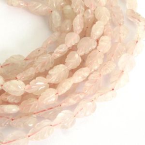 Rose Quartz Beads, 10mm Rose Quartz Leaves – Carved Leaf Beads, Rose Quartz Leaves, Pink Gemstone Beads, Soft Pink, Rose207 | Natural genuine other-shape Gemstone beads for beading and jewelry making.  #jewelry #beads #beadedjewelry #diyjewelry #jewelrymaking #beadstore #beading #affiliate #ad