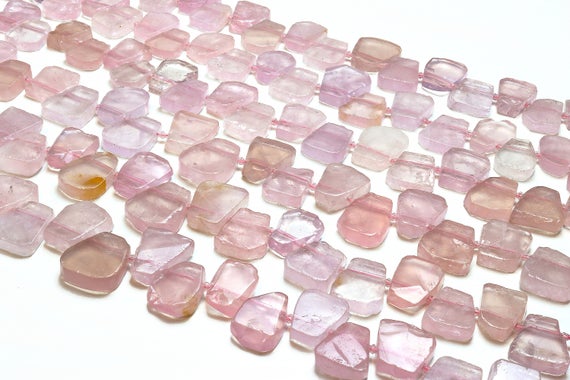 Rose Quartz Slices,pink Quartz Beads,gemstone Beads,january Birthstone Beads,irregular Beads,asymmetrical Beads,pink Beads - 16" Full Strand
