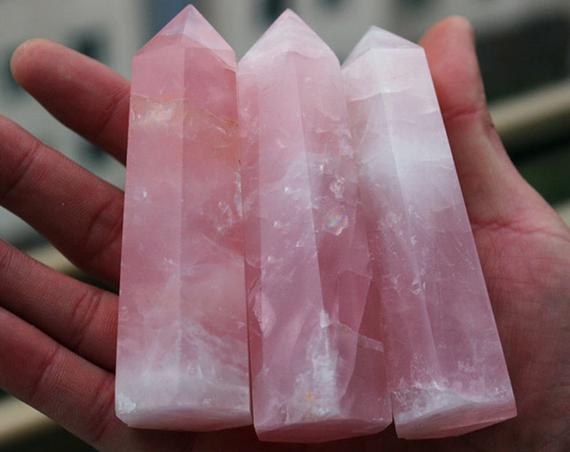 Large Rose Quartz Point Tower 3.5" (8-9 Cm)