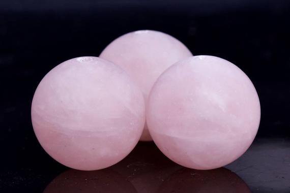 Genuine Natural Rose Quartz Gemstone Beads 15-16mm Matte Pink Round Aa Quality Loose Beads (103505)