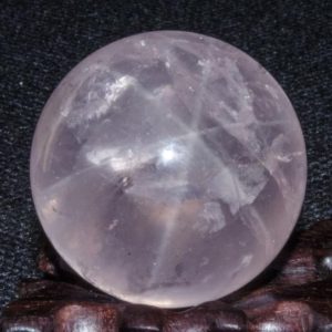 Shop Rose Quartz Shapes! 1.44"Clear Star Rose Quartz Polished Sphere/Pink Crystal Ball/Rose Crystal/Love Stone/Meditation/Chakra/Reiki/Lucky Stone-37mm-72g#4995 | Natural genuine stones & crystals in various shapes & sizes. Buy raw cut, tumbled, or polished gemstones for making jewelry or crystal healing energy vibration raising reiki stones. #crystals #gemstones #crystalhealing #crystalsandgemstones #energyhealing #affiliate #ad