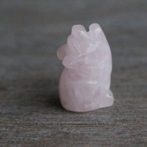 Shop Rose Quartz Stones & Crystals! Rose Quartz Stone Howling Wolf Figurine F70 | Natural genuine stones & crystals in various shapes & sizes. Buy raw cut, tumbled, or polished gemstones for making jewelry or crystal healing energy vibration raising reiki stones. #crystals #gemstones #crystalhealing #crystalsandgemstones #energyhealing #affiliate #ad