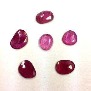 AAA HIGH QUALITY Natural Ruby Gemstone Sparkle Ruby Rose Cut Ruby Slices Ruby Cut Gemstone Ruby Faceted Gemstone Ruby Fancy Gemstone | Natural genuine other-shape Ruby beads for beading and jewelry making.  #jewelry #beads #beadedjewelry #diyjewelry #jewelrymaking #beadstore #beading #affiliate #ad