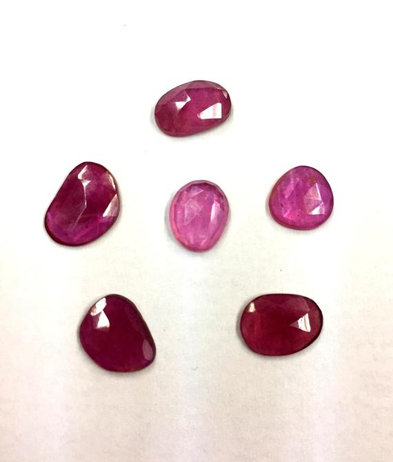 Aaa High Quality Natural Ruby Gemstone Sparkle Ruby Rose Cut Ruby Slices Ruby Cut Gemstone Ruby Faceted Gemstone Ruby Fancy Gemstone
