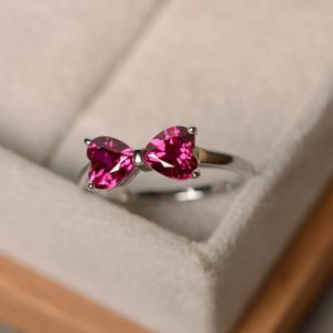 Shop Ruby Rings! Lab ruby ring, July birthstone, red ruby, gemstone ring, sterling silver | Natural genuine Ruby rings, simple unique handcrafted gemstone rings. #rings #jewelry #shopping #gift #handmade #fashion #style #affiliate #ad