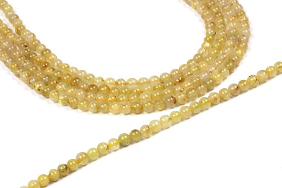 Unique Quartz Beads,gold Quartz Stone Beads,semiprecious Beads,loose Beads,loose Stones,rutilated Quartz Beads,diy Beads  - 16" Full Strand