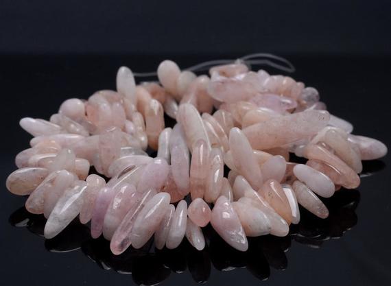 Sale !!! 14-18mm Pink Morganite Gemstone Stick Pebble Chip Loose Beads 15 Inch  (80001889-a24)
