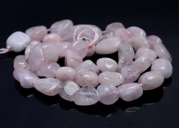 Sale !!! 8-9mm  Morganite Gemstone Pebble Nugget Chip Loose Beads 15.5 Inch  (80001919-a34)