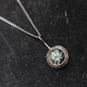 Shop Sapphire Pendants! Green Sapphire Necklace in 18K Gold Green Pendant Lollipop Necklace | Natural genuine Sapphire pendants. Buy crystal jewelry, handmade handcrafted artisan jewelry for women.  Unique handmade gift ideas. #jewelry #beadedpendants #beadedjewelry #gift #shopping #handmadejewelry #fashion #style #product #pendants #affiliate #ad