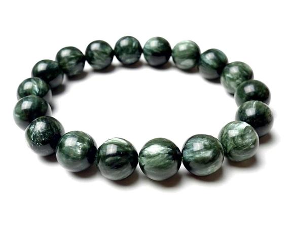 Aaa Natural Seraphinite Healing Crystal Bracelets For Women Men, Meaningful Jewelry, Spiritual Gifts For Him Her, Clairvoyant