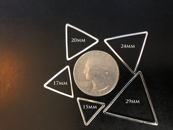 Silver Plated Triangle Shaped Link Findings Connector Jump Rings - 20pcs