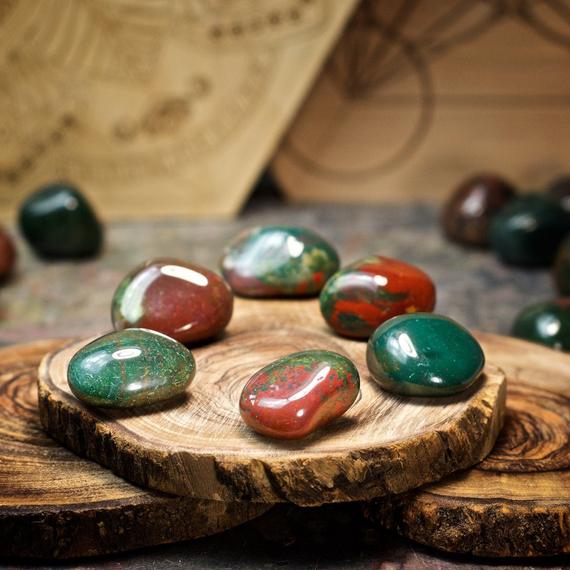 Six (6) Bloodstone Crystals For Grids