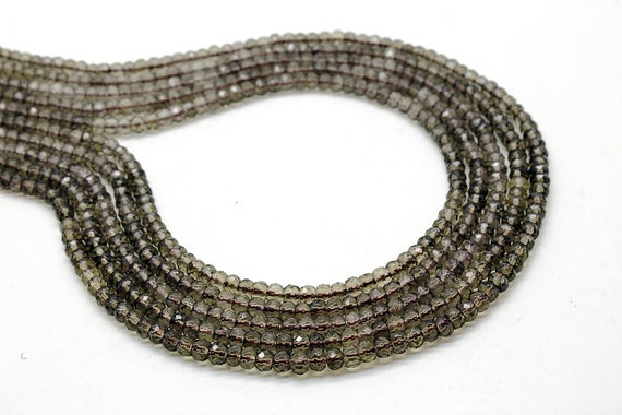 Aa Grade Smoky Quartz Beads,brown Beads,gemstone Beads,faceted Rondelles Beads,natural Stone Beads - 16" Full Strand