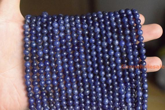 15.5" 4mm/6mm Aa Quality Natural Sodalite Stone Round Beads,dark Blue Gemstone,semi Precious Stone Xgyo