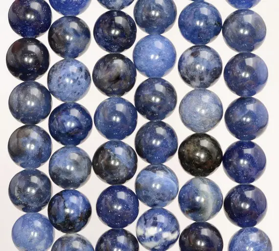 8mm Sodalite Gemstone Dark Blue Round Loose Beads 15.5 Inch Full Strand (80006049-b66)