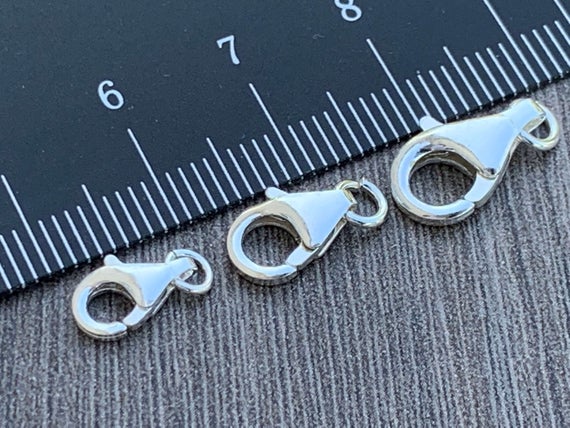 Sterling Silver Lobster Clasp With Open Jump Ring - Made In Italy