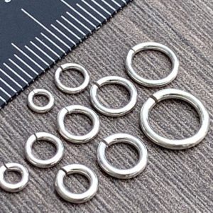 Shop Findings for Jewelry Making! Jump Ring Sterling Silver Open  2mm 3mm 3.5mm 4mm 5mm 6mm – 16 18 20 gauge / 1mm 1.2mm 1.3mm – Outer Dimensions 4mm 5mm 6mm 7mm 9mm | Shop jewelry making and beading supplies, tools & findings for DIY jewelry making and crafts. #jewelrymaking #diyjewelry #jewelrycrafts #jewelrysupplies #beading #affiliate #ad