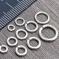 100pc 18ga. Jump Ring 10mm Silver Plated I.D. 8mm