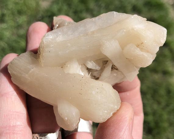 Peachy Pink Stilbite Cluster From India #11