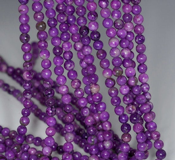 4mm Sugilite Gemstone Purple Violet Round Loose Beads 15.5 Inch Full Strand (90182787-778)