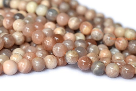15.5" 6mm/8mm/10mm Natural Sunstone Round Beads, Semi-precious Stone, Orange Color Jewelry Beads, Gemstone Wholesaler Ggyo