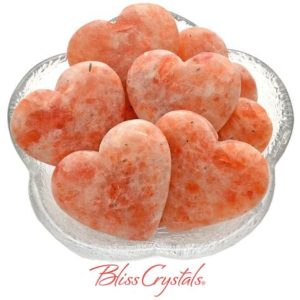 1 Mini SUNSTONE Polished Heart Peach Color Healing Crystal and Stone Joy & Happiness #SH16 | Natural genuine stones & crystals in various shapes & sizes. Buy raw cut, tumbled, or polished gemstones for making jewelry or crystal healing energy vibration raising reiki stones. #crystals #gemstones #crystalhealing #crystalsandgemstones #energyhealing #affiliate #ad