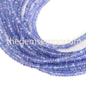 Shop Tanzanite Beads! Tanzanite Faceted Rondelle Shape Beads, Tanzanite Faceted Beads, Tanzanite Rondelle Beads, Tanzanite Beads, Top Quality Tanzanite | Natural genuine beads Tanzanite beads for beading and jewelry making.  #jewelry #beads #beadedjewelry #diyjewelry #jewelrymaking #beadstore #beading #affiliate #ad