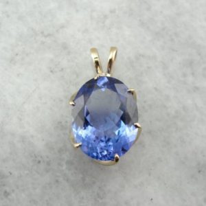 Shop Tanzanite Pendants! Cool Blues, Oval Tanzanite Pendant in Yellow Gold, Pretty Tanzanite Pendant  730E0R-N | Natural genuine Tanzanite pendants. Buy crystal jewelry, handmade handcrafted artisan jewelry for women.  Unique handmade gift ideas. #jewelry #beadedpendants #beadedjewelry #gift #shopping #handmadejewelry #fashion #style #product #pendants #affiliate #ad