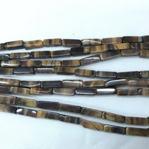 Shop Tiger Eye Bead Shapes! Genuine Yellow Tiger Eyes 4x13mm Cuboid Natural Gemstone Tube Beads 15 inch Jewelry Supply Bracelet Necklace Material Support Wholesale | Natural genuine other-shape Tiger Eye beads for beading and jewelry making.  #jewelry #beads #beadedjewelry #diyjewelry #jewelrymaking #beadstore #beading #affiliate #ad