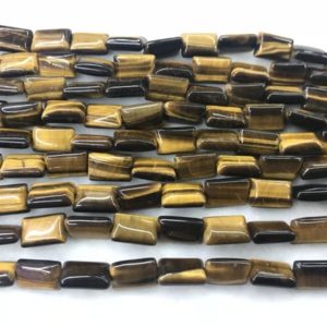 Shop Tiger Eye Bead Shapes! Genuine Yellow Tiger Eyes Rectangle Natural Grade A Beads 15 inch Jewelry Supply Bracelet Necklace Material Support Wholesale | Natural genuine other-shape Tiger Eye beads for beading and jewelry making.  #jewelry #beads #beadedjewelry #diyjewelry #jewelrymaking #beadstore #beading #affiliate #ad