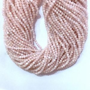 Shop Morganite Beads! Tiny Pink Morganite Micro Faceted Beads 2mm 3mm 4mm Natural Small Morganite Beads Small Beryl Gemstone Beads Pink Beads Semi Precious | Natural genuine beads Morganite beads for beading and jewelry making.  #jewelry #beads #beadedjewelry #diyjewelry #jewelrymaking #beadstore #beading #affiliate #ad
