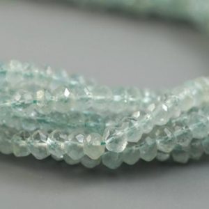 Shop Topaz Faceted Beads! 4x2mm Sky Blue Topaz Gemstone Grade A Faceted Rondelle Loose Beads 13 inch Full Strand (90184359-852) | Natural genuine faceted Topaz beads for beading and jewelry making.  #jewelry #beads #beadedjewelry #diyjewelry #jewelrymaking #beadstore #beading #affiliate #ad