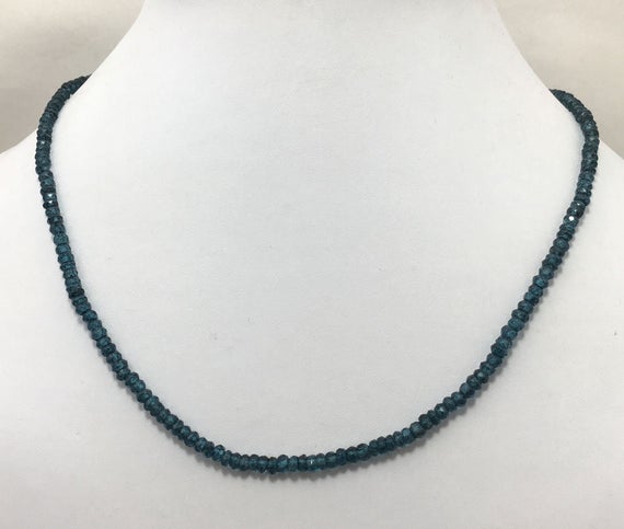 3.5 - 4.5 Mm  London Blue Topaz  Micro Faceted Rondelle Gemstone Beads Sale / Wholesale Rondelle Beads / London Blue Topaz Faceted Bead Sale