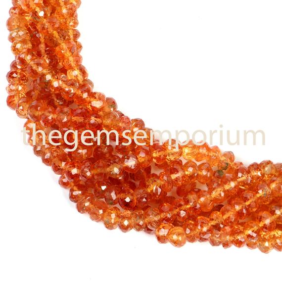 Imperial Topaz  5-5.5mm Faceted Rondelle, Imperial Topaz Faceted Beads, Imperial Topaz Rondelle  Beads, Imperial Topaz Beads, Topaz Beads