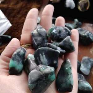 Shop Tumbled Emerald Crystals & Pocket Stones! tumbled emeralds/emeralds/tumbled crystals/beryl/tumbled beryl/1-1.5 in/price per piece | Natural genuine stones & crystals in various shapes & sizes. Buy raw cut, tumbled, or polished gemstones for making jewelry or crystal healing energy vibration raising reiki stones. #crystals #gemstones #crystalhealing #crystalsandgemstones #energyhealing #affiliate #ad