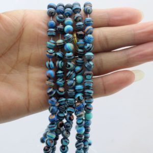 Shop Turquoise Round Beads! 6mm Round Turquoise Beads, Multi Color Gemstone Beads, Bulk Gemstone Beads, DIY Necklace Bracelet Beads, Wholesale Beads–16 inches—EBT72 | Natural genuine round Turquoise beads for beading and jewelry making.  #jewelry #beads #beadedjewelry #diyjewelry #jewelrymaking #beadstore #beading #affiliate #ad