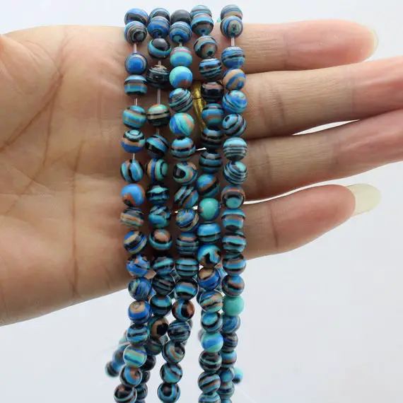 6mm Round Turquoise Beads, Multi Color Gemstone Beads, Bulk Gemstone Beads, Diy Necklace Bracelet Beads, Wholesale Beads--16 Inches---ebt72