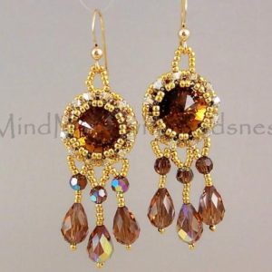 Shop Jewelry Making Tutorials! Tutorial-Beading Pattern-Instruction for VENUS EARRINGS | Shop jewelry making and beading supplies, tools & findings for DIY jewelry making and crafts. #jewelrymaking #diyjewelry #jewelrycrafts #jewelrysupplies #beading #affiliate #ad