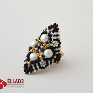 Shop Jewelry Making Tutorials! Tutorial Zazu Ring-Beading Tutorial, Beading Pattern,Jewelry tutorial,Ellad2 | Shop jewelry making and beading supplies, tools & findings for DIY jewelry making and crafts. #jewelrymaking #diyjewelry #jewelrycrafts #jewelrysupplies #beading #affiliate #ad