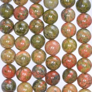 Shop Unakite Round Beads! 10mm Natural Unakite Gemstone AAA Green Round Loose Beads 15.5 inch Full Strand BULK LOT 1,3,5,10 and 50 (90148726-240) | Natural genuine round Unakite beads for beading and jewelry making.  #jewelry #beads #beadedjewelry #diyjewelry #jewelrymaking #beadstore #beading #affiliate #ad