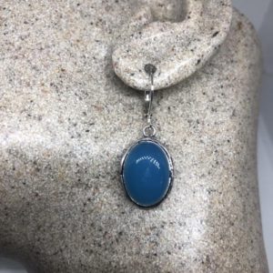 Shop Blue Chalcedony Earrings! Vintage Blue Chalcedony Earrings Silver Dangle | Natural genuine Blue Chalcedony earrings. Buy crystal jewelry, handmade handcrafted artisan jewelry for women.  Unique handmade gift ideas. #jewelry #beadedearrings #beadedjewelry #gift #shopping #handmadejewelry #fashion #style #product #earrings #affiliate #ad