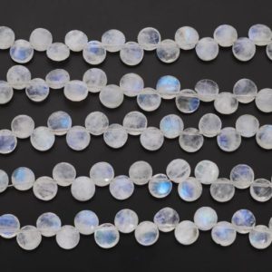 Shop Rainbow Moonstone Beads! White Rainbow Moonstone Faceted Gemstone Coin Shape Beads Top Drill (SD), AAA Quality Rainbow Moonstone 6mm 8 inch strand | Natural genuine beads Rainbow Moonstone beads for beading and jewelry making.  #jewelry #beads #beadedjewelry #diyjewelry #jewelrymaking #beadstore #beading #affiliate #ad