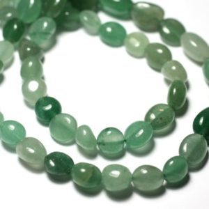 Shop Aventurine Chip & Nugget Beads! Thread 39cm 48pc approx. – Stone Beads – Aventurine Green Nuggets Oval Olives 4-10mm | Natural genuine chip Aventurine beads for beading and jewelry making.  #jewelry #beads #beadedjewelry #diyjewelry #jewelrymaking #beadstore #beading #affiliate #ad