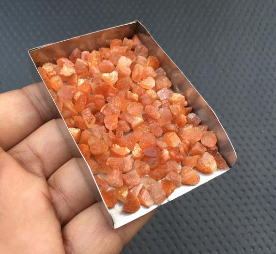 50 Pieces Natural Sunstone,size 4-6 Mm, Natural Sparkle Sunstone Raw Gemstone,aaa Grade Sunstone Rough,sunstone Raw Loose Gemstone Bulk Raw