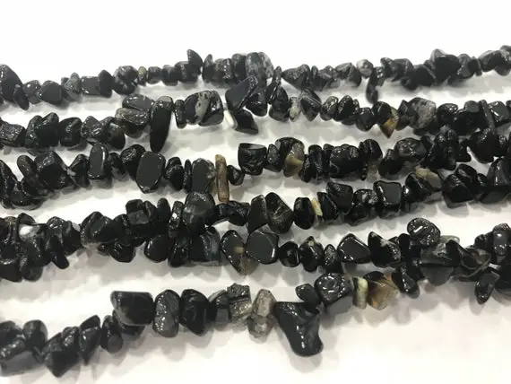 Natural Black Agate 5-8mm Chips Genuine Gemstone Nugget Loose Beads 34 Inch Jewelry Supply Bracelet Necklace Material Support Wholesale
