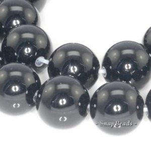 Shop Black Agate Beads! 6mm Noir Black Onyx  Gemstone Grade AAA Black Round Loose Beads 15.5 inch Full Strand (90114592-247) | Natural genuine beads Agate beads for beading and jewelry making.  #jewelry #beads #beadedjewelry #diyjewelry #jewelrymaking #beadstore #beading #affiliate #ad